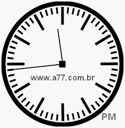 Relógio com Número Arábico Marcando 23h44min