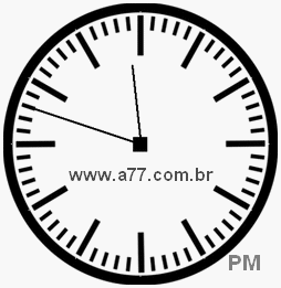 Relógio com Número Arábico Marcando 23h48min