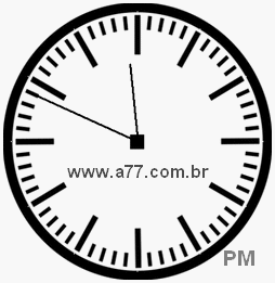 Relógio com Número Arábico Marcando 23h49min