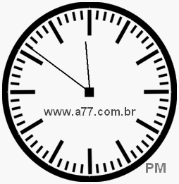 Relógio com Número Arábico Marcando 23h51min