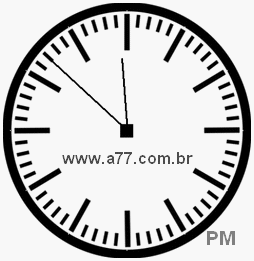 Relógio com Número Arábico Marcando 23h52min