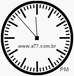 Relógio com Número Arábico Marcando 23h53min
