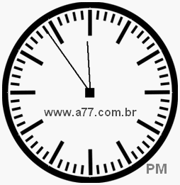 Relógio com Número Arábico Marcando 23h54min