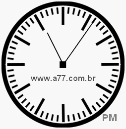 Relógio com Número Arábico Marcando 23h6min
