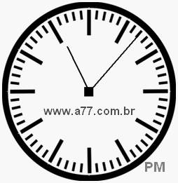 Relógio com Número Arábico Marcando 23h7min
