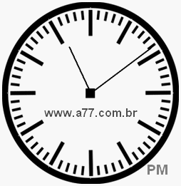 Relógio com Número Arábico Marcando 23h9min