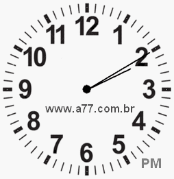 Relógio com Número Arábico Marcando 14h10min