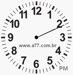 Relógio com Número Arábico Marcando 14h11min