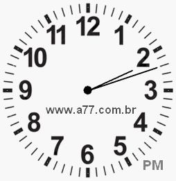 Relógio com Número Arábico Marcando 14h12min