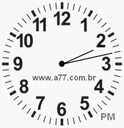 Relógio com Número Arábico Marcando 14h13min