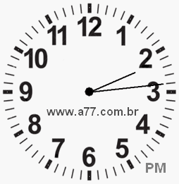 Relógio com Número Arábico Marcando 14h14min