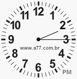 Relógio com Número Arábico Marcando 14h15min