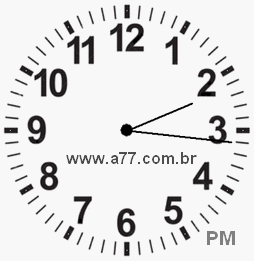 Relógio com Número Arábico Marcando 14h16min