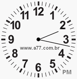 Relógio com Número Arábico Marcando 14h17min