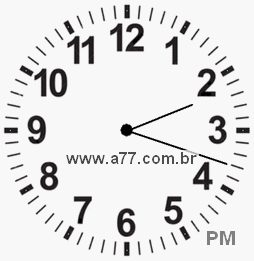 Relógio com Número Arábico Marcando 14h18min