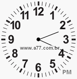 Relógio com Número Arábico Marcando 14h19min