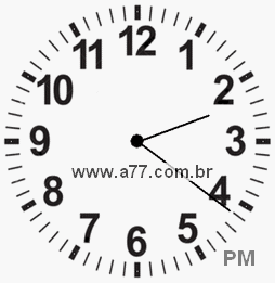Relógio com Número Arábico Marcando 14h21min