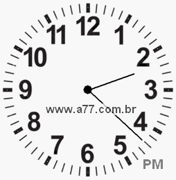 Relógio com Número Arábico Marcando 14h22min