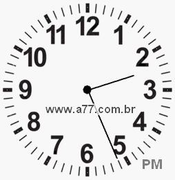 Relógio com Número Arábico Marcando 14h26min