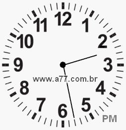Relógio com Número Arábico Marcando 14h28min