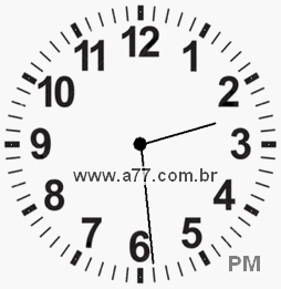 Relógio com Número Arábico Marcando 14h29min