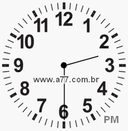 Relógio com Número Arábico Marcando 14h30min