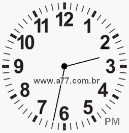 Relógio com Número Arábico Marcando 14h32min
