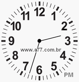 Relógio com Número Arábico Marcando 14h33min