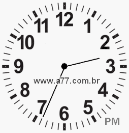 Relógio com Número Arábico Marcando 14h34min