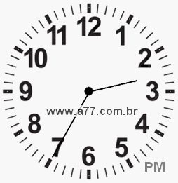 Relógio com Número Arábico Marcando 14h35min