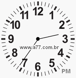 Relógio com Número Arábico Marcando 14h36min