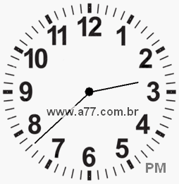 Relógio com Número Arábico Marcando 14h38min