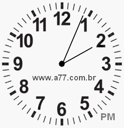 Relógio com Número Arábico Marcando 14h4min