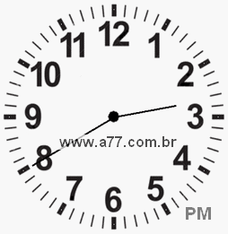 Relógio com Número Arábico Marcando 14h40min