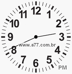 Relógio com Número Arábico Marcando 14h41min