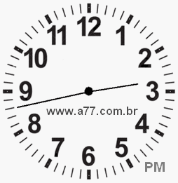 Relógio com Número Arábico Marcando 14h43min
