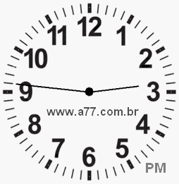 Relógio com Número Arábico Marcando 14h46min