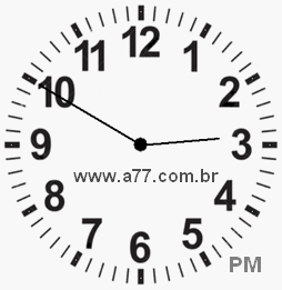 Relógio com Número Arábico Marcando 14h50min