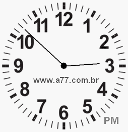 Relógio com Número Arábico Marcando 14h52min