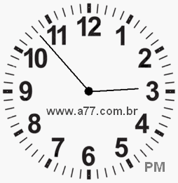 Relógio 14h53min