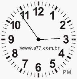 Relógio com Número Arábico Marcando 14h54min