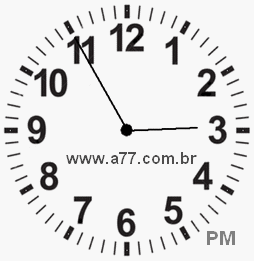 Relógio com Número Arábico Marcando 14h55min