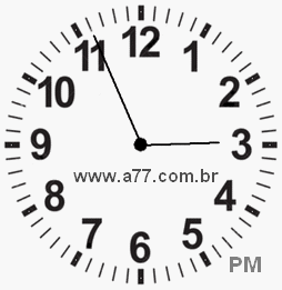 Relógio com Número Arábico Marcando 14h56min