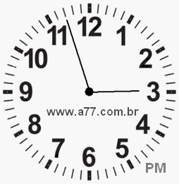 Relógio com Número Arábico Marcando 14h57min