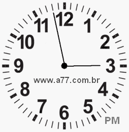 Relógio com Número Arábico Marcando 14h58min