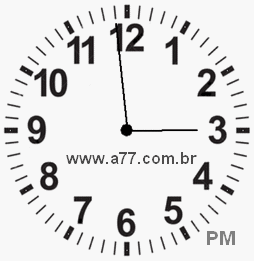 Relógio com Número Arábico Marcando 14h59min