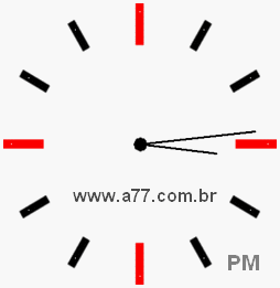 Relógio com Número Arábico Marcando 15h14min