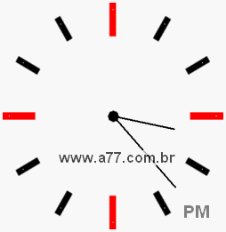 Relógio com Número Arábico Marcando 15h23min