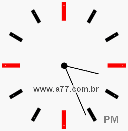 Relógio com Número Arábico Marcando 15h26min