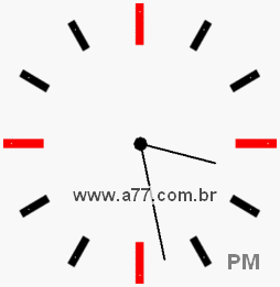 Relógio com Número Arábico Marcando 15h28min